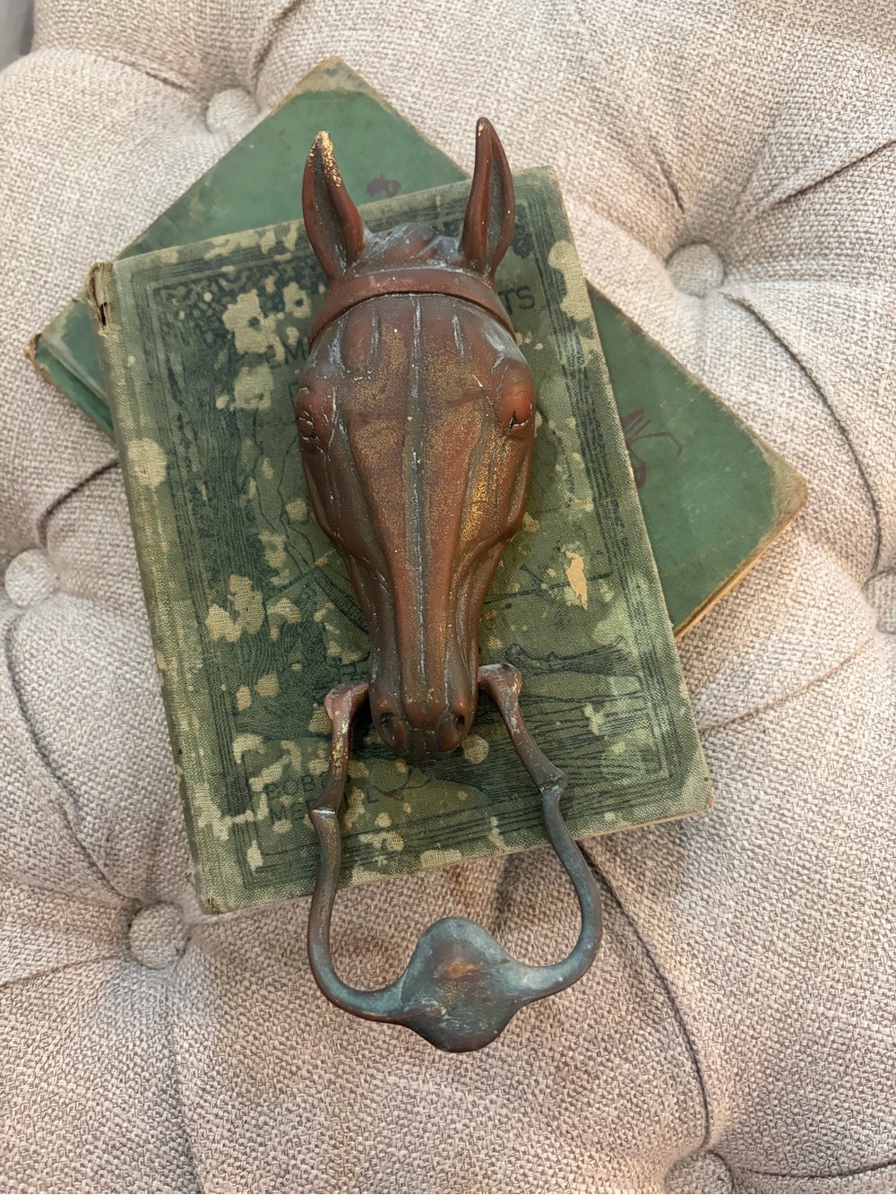 Vintage Brass Horse Head Doorknocker VA Metal Crafters Waynesboro VA 1949 - Picture 1 of 6
